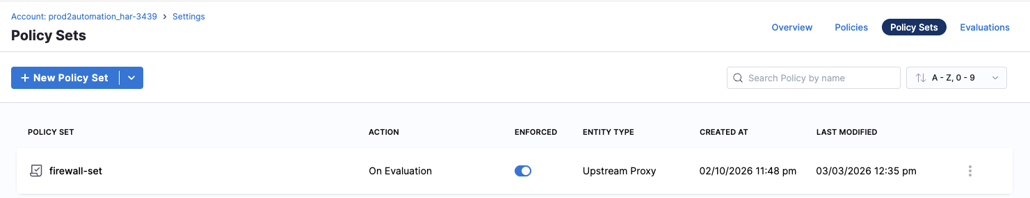 Enforce Policy Set